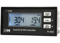 Кондуктометр-солемер HM Digital PS-50D (PSC-50D/PSC-60D) монитор-контроллер уровня TDS/EC воды двухлинейный с 2-мя дисплеями