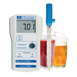 pH метр Milwaukee MW101-BEV для измерения pH напитков, соков, вина и пива