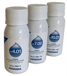 Набор калибровочных растворов для pH метров Horiba 560-PH 4.01, 7.00, 10.01 (по 60 мл каждый)